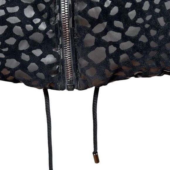 Diane von Furstenberg Metallic Animal Print Down Feather Puffer Jacket Coat Size - Picture 4 of 15